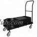 Pogo Rolling Folding Chair Cart Heavy Duty Steel, Black   